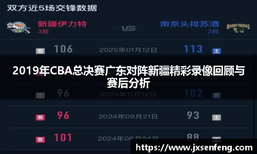 2019年CBA总决赛广东对阵新疆精彩录像回顾与赛后分析